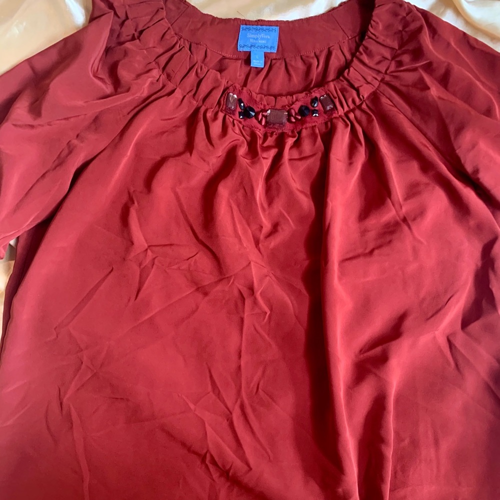 Size large simple Vera Vera wang blouse orange